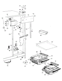 03 - Freezer Section parts for Ge Refrigerator TFF20RBB from AppliancePartsPros.com