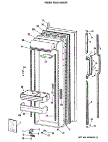 02 - Fresh Food Door parts for Ge Refrigerator TFX27ZRSAWW from AppliancePartsPros.com