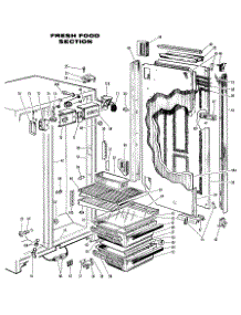 02 - Fresh Food Section parts for Ge Refrigerator TFF18DMC from AppliancePartsPros.com