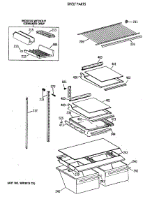 04 - Shelf Parts parts for Ge Refrigerator TBH18JATNRWH from AppliancePartsPros.com