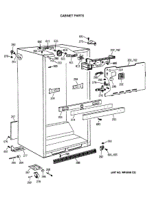 03 - Cabinet Parts parts for Ge Refrigerator TBX19MASSRAD from AppliancePartsPros.com