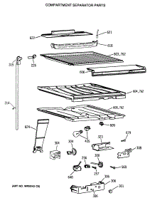 05 - Compartment Separator Parts parts for Ge Refrigerator TBX19MASSRAD from AppliancePartsPros.com