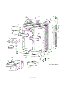 03 - Fresh Food Door parts for Ge Refrigerator TBX25PRBMRAA from AppliancePartsPros.com