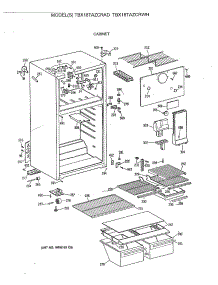02 - Cabinet parts for Ge Refrigerator TBX18TAZCRWH from AppliancePartsPros.com