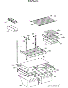 04 - Shelf Parts parts for Ge Refrigerator TBE21DASTRWH from AppliancePartsPros.com