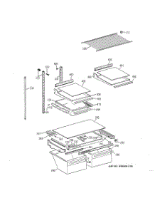 04 - Shelf Parts parts for Ge Refrigerator TBX21CIXFRWW from AppliancePartsPros.com