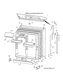 02 - Fresh Food Door parts for Ge Refrigerator TBE19PASSRWW from AppliancePartsPros.com