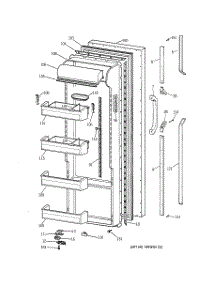 02 - Fresh Food Door parts for Ge Refrigerator TPX21PRXFBB from AppliancePartsPros.com