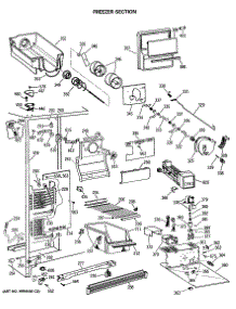 03 - Freezer Section parts for Ge Refrigerator MSX27DRTAAA from AppliancePartsPros.com