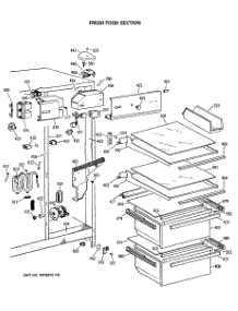 03 - Fresh Food Section parts for Ge Refrigerator MSX24GRSMWH from AppliancePartsPros.com
