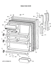 02 - Fresh Food Door parts for Ge Refrigerator TBH21MASNRAD from AppliancePartsPros.com