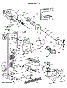 02 - Freezer Section parts for Ge Refrigerator TFH24JWTAWH from AppliancePartsPros.com