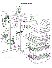 03 - Fresh Food Section parts for Ge Refrigerator TFH24JWTAWH from AppliancePartsPros.com