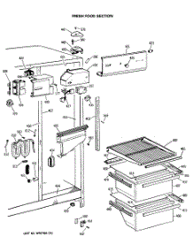 03 - Fresh Food Section parts for Ge Refrigerator TFX22SRSBWH from AppliancePartsPros.com