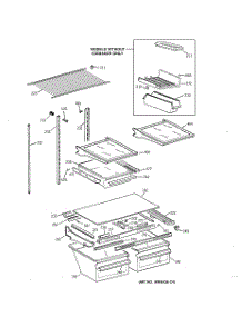 04 - Shelf Parts parts for Ge Refrigerator TBX18AABJRWW from AppliancePartsPros.com