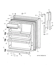 02 - Fresh Food Door parts for Ge Refrigerator MTX21GABBRAA from AppliancePartsPros.com