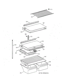 04 - Shelf Parts parts for Ge Refrigerator MTI18GIBGRWW from AppliancePartsPros.com