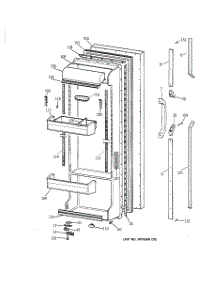 02 - Fresh Food Door parts for Ge Refrigerator TFH22PRYAAA from AppliancePartsPros.com