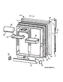 Fresh Food Door parts for Ge Refrigerator 36379287991 from AppliancePartsPros.com