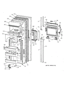 02 - Fresh Food Door parts for Ge Refrigerator CSK27PFZBAA from AppliancePartsPros.com