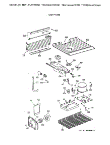 03 - Unit Parts parts for Ge Refrigerator TBX18KAYBRWH from AppliancePartsPros.com