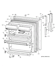 02 - Fresh Food Door parts for Ge Refrigerator TBX19DIYDRWW from AppliancePartsPros.com