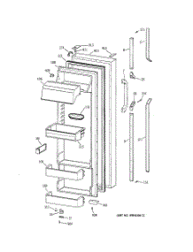 02 - Fresh Food Door parts for Ge Refrigerator TPX24PRYFAA from AppliancePartsPros.com