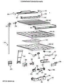 05 - Compartment Separator Parts parts for Ge Refrigerator TBT18SATERWH from AppliancePartsPros.com