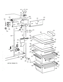 03 - Fresh Food Section parts for Ge Refrigerator MSX22GAZBWW from AppliancePartsPros.com