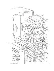 05 - Fresh Food Shelves parts for Ge Refrigerator TFT27PFXDAA from AppliancePartsPros.com