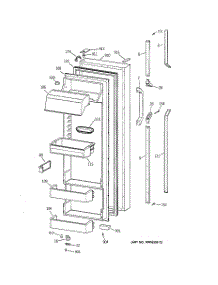 02 - Fresh Food Door parts for Ge Refrigerator TPX24PRYEBB from AppliancePartsPros.com
