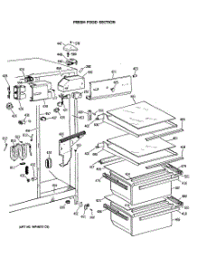 03 - Fresh Food Section parts for Ge Refrigerator MSX24KWSMWH from AppliancePartsPros.com