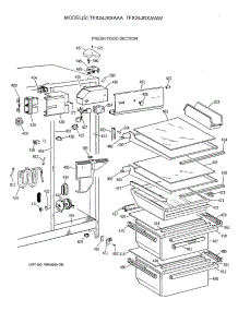 03 - Fresh Food Section parts for Ge Refrigerator TFX24JRXAAA from AppliancePartsPros.com