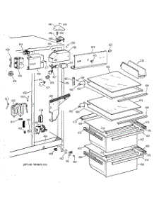 03 - Fresh Food Section parts for Ge Refrigerator CSX20KWXDWH from AppliancePartsPros.com