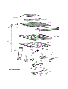 05 - Compartment Separator Parts parts for Ge Refrigerator TBX19DIYHRAA from AppliancePartsPros.com
