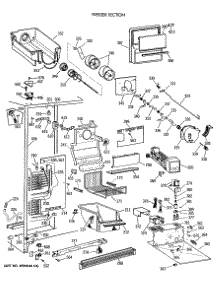 03 - Freezer Section parts for Ge Refrigerator TFK24PRTCWW from AppliancePartsPros.com