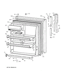02 - Fresh Food Door parts for Ge Refrigerator TBX21MAZHRWW from AppliancePartsPros.com