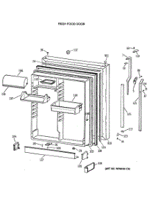 02 - Fresh Food Door parts for Ge Refrigerator TBE19PATMRAA from AppliancePartsPros.com