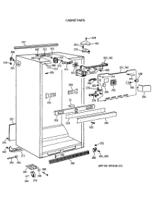 03 - Cabinet Parts parts for Ge Refrigerator TBE19PATMRAA from AppliancePartsPros.com
