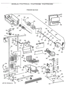 03 - Freezer Section parts for Ge Refrigerator TFX27PRXCAA from AppliancePartsPros.com