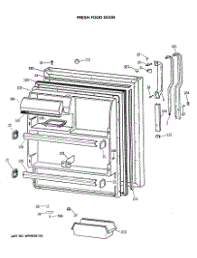 02 - Fresh Food Door parts for Ge Refrigerator TBX18JATHRAD from AppliancePartsPros.com