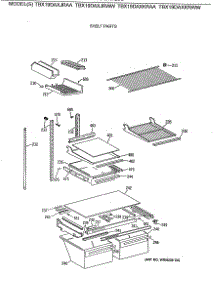 04 - Shelf Parts parts for Ge Refrigerator TBX19DAXKRWW from AppliancePartsPros.com