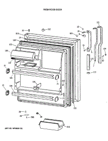 02 - Fresh Food Door parts for Ge Refrigerator TBH18JATNRAD from AppliancePartsPros.com