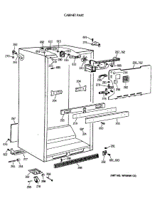 03 - Cabinet Part parts for Ge Refrigerator TBH18JATNRAD from AppliancePartsPros.com