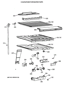 05 - Compartment Separator Parts parts for Ge Refrigerator TBH18JATNRAD from AppliancePartsPros.com