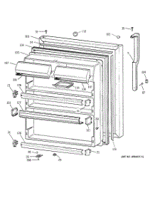 02 - Fresh Food Door parts for Ge Refrigerator TBX19FIBBRAA from AppliancePartsPros.com