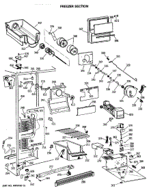 02 - Freezer Section parts for Ge Refrigerator TFX24JRSMWH from AppliancePartsPros.com