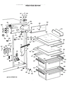03 - Fresh Food Section parts for Ge Refrigerator TFX24JRSMWH from AppliancePartsPros.com