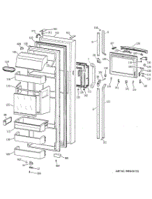 02 - Fresh Food Door parts for Ge Refrigerator TPX24PBZABB from AppliancePartsPros.com