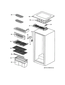 02 - Cabinet parts for Ge Refrigerator TAX4BNCBBL from AppliancePartsPros.com
